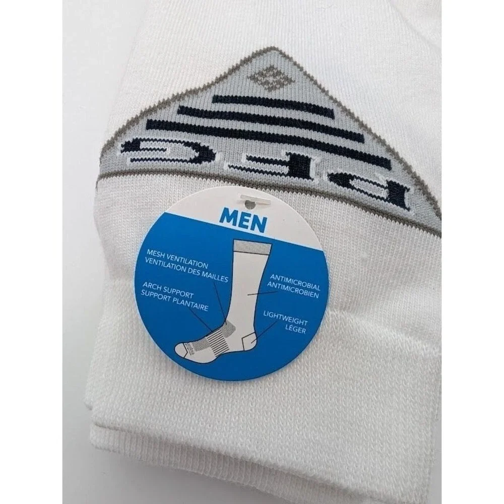 3 Pair Columbia PFG Crew Socks‎ Men's Size 6-12 Fishing Outdoor Hiking USA NEW